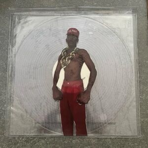 Clear Vinyl Record with Red Accents